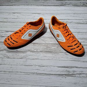 Dream Pairs Boys Soccer Cleats Shoes Orange White 151028-M Low Top Lace Up 7